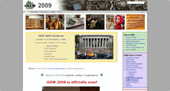 Desktop Screenshot of 2009.igem.org