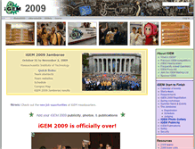 Tablet Screenshot of 2009.igem.org