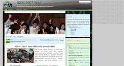 Desktop Screenshot of 2007.igem.org